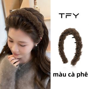 TFY | Băng Đô Đan Cao Bánh Bèo Nhung Nâu