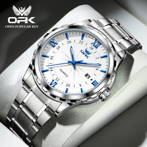 OPK watch for men original waterproof fashion trend style stainless steel luminous calendar high quality relo