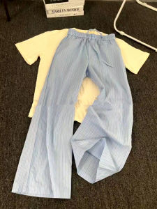 Quần Ống Đứng Sọc Xanh Mỏng Mùa Hè Cho Nam Quần Ống Rộng Dáng Rộng Thoải Mái Quần Dài Thường Ngày Cạp Vừa