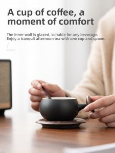 Elegant Ceramic Coffee Cups Set High Aesthetic Value Engraved American Style Cups Luxury Gift Box Couple Matching Cups