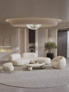 Creamy Modern Minimalist Receiving Sofa