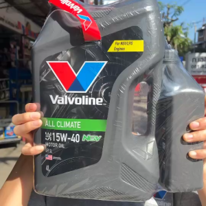 น้ำมันเครื่องเบนซิน Valvoline ALL CLIMATE PREMIUM NGV 15W-40 วาโวลีน ออลไคลแมท 15W-40 น้ำมันเครื่องยนต์เบนซิน กึ่งสังเคราะห์ ( เลือกขนาด 4+1L / 4L / 1L )