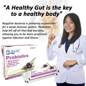 PROBIOTICS WITH BETA GLUCAN PLUS ACAI BERRY (30 SACHETS PER BOX) BY NUMAX