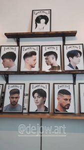poster kayu model rambut barbershop indonesia pangkas rambut tukang cukur (20x30cm) hiasan dinding walldecor
