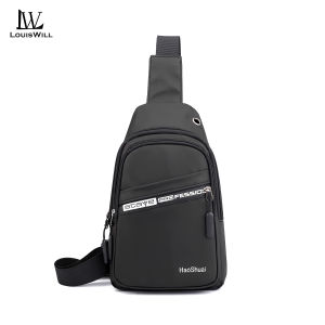 LouisWill Mens Chest Bag Crossbody Bag Waterproof Film Bag Sports Bag Casual Bag Street Shoulder Bag Messenger Bag Versatile Fashion Chest Bag Travel Bag Business Bag