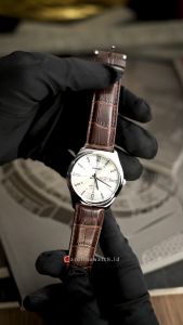 Jam Tangan Pria Casio MTP-V006L-7C Analog Silver Dial Brown Leather Band