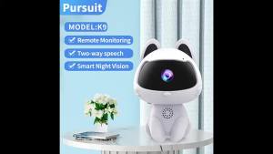 V380 แมว 1080P HD ไร้สาย IP บอลกล้อง WiFi กล้อง HD Night Vision การควบคุมระยะไกลสองทางอินเตอร์คอมปลุกทารกสัตว์เลี้ยงจอภาพ