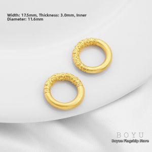 BOYU | Versatile DIY 18K Gold Plated Circle Pendant Connector