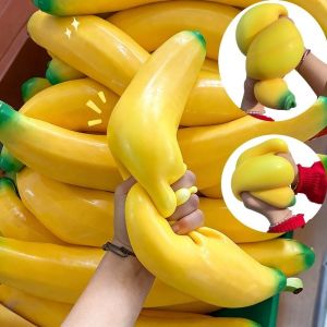 Giant Banana Squishy Toy Fake Banana Squeeze Toy Squishy Stress Relief Fidget Toy Slow Rising Desk Accessory for Adults Gifts