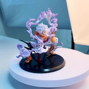 Bandai | 11cm One Piece Fifth Gear Sun God Nika Luffy Bandai Squatting Figure Anime Peripheral Model Ornament Trendy Collectible Toy