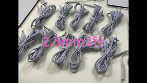 2 Way+4-Way Electrode Pads Cables TENS Unit Lead Wires Machine Massager for Tens EMS Standard Connection Massage