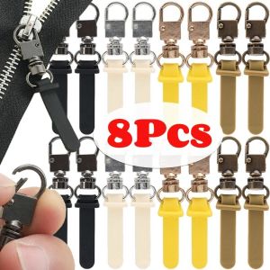 8Pcs Metal Zipper Puller Slider DIY Sewing Zipper Sliders Replacement Instant Repair Universal Zipper Head For Clothing Bags