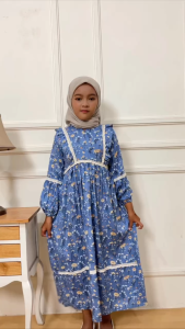 Agita Series - Gamis Rayon Motif Anak Perempuan Umur 1-13 Tahun Terbaru Kekinian Terlaris