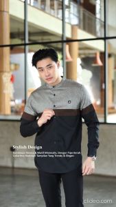 ANCSTR Kemeja Pria Shanghai Aplikasi Motif Premium - Origami Panjang