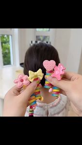 F4 Ikat Rambut Korea Model Kabel Motif Karakter Kuncir Kepang Phone Cord Flower Hair Tie AHD002