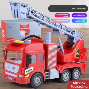 JIAZHIZHI | Spraying Fire Truck Toy with Inertia Light Sound Effects