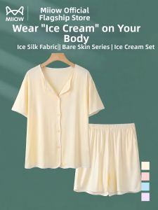 MiiOW | Women Modal Ice Silk Loose Summer Sleepwear Set