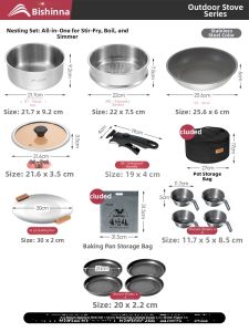 BSWOLF | Portable Outdoor Cookware Set