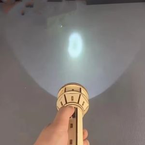 STEAM DIY Wooden Puzzle Sets Handmade Electric Flashlight Kid Physical Toys Parent-Child Interaction Security Cute Shape