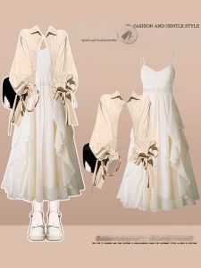 NUMEN BUTTON | Plus Size Summer Korean Style French Elegant Two-piece Set