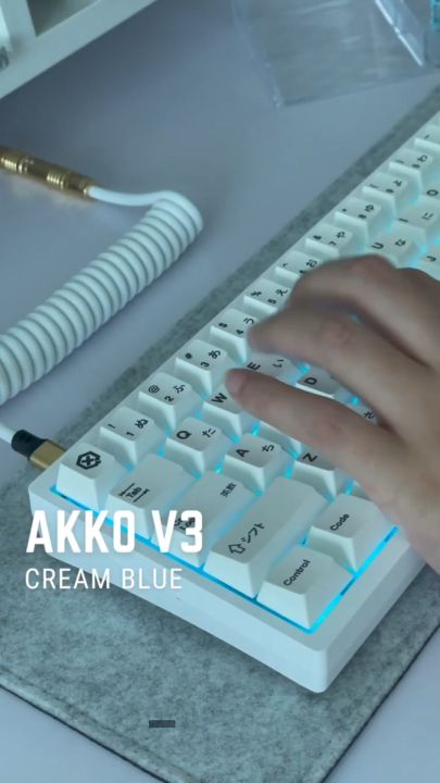 (45 ตัว) สวิตช์ AKKO V3 Cream Blue Switch [Tactile] | Lazada.co.th