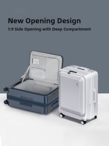 Summit 24 Inch Large Capacity Travel Suitcase Side Opening PC Material Expandable Luggage with Handle Fashionable Trendy Style