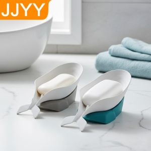 Cute Dolphin Soap Box Tray Bathroom Soap Holder Storage Dish Decorative Soap Dish for Home Organization