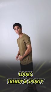 Kaos Polos Lengan Pendek Sport Pakaian Olahraga Lari Running Jogging Gym Fitness Workout Anti Bakteri Pria Quick Dry Fit