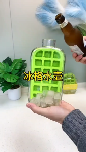 【Local Delivery+COD】2-in-1 Ice Cube Mold & Water Bottle – Water-Filled Bottle Ice Cube Maker – Portable – BPA-Free Food Grade – Leak Proof – For Home Travel Office – Panggawa ng Yelo at Bote ng Tubig