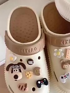 Sandal Baim Wedges AntiSlip Sandal Bapao Tinggi dengan Jibbitz Import Rubber Model terbaru 2024