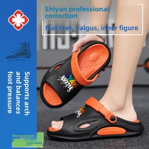 Arch Support Sandals Flat Feet Mens Slippers Relieve Heel Pain Slip-On Shoes Breathable Summer Flats Korean Style Casual Sports