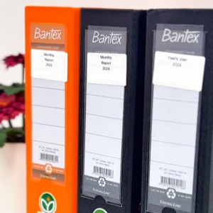 Bantex แฟ้ม แฟ้มใส่เอกสาร ขนาด A4 กระดาษแข็งหุ้มปก PP สันกว้าง แข็งแรง ล็อกแน่น อุปกรณ์สำนักงาน File