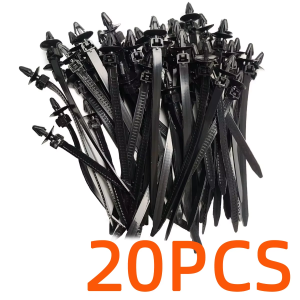 YONGRUN 10/20/50/100PCS Push In Zip Ties Automotive Fastener Cable Management Zip Ties Nylon Zip Tie Fixing Clips Auto Parts