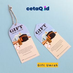 [Isi 5 pcs] Hang Tag Souvenir Haji Umrah / Handtag Tasyakuran Hajj  / Hangtag oleh - oleh Haji Tali