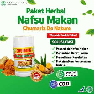 Obat gemuk penggemuk badan penambah berat badan permanen paling ampuh cepat bpom pria wanita penambah nafsu makan anak dewasa aman untuk ibu hamil bumil ibu menyusui busui Chumariz De Nature