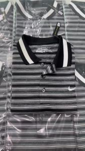 Áo thun nam có bâu sọc ngang chất cotton cao cấp