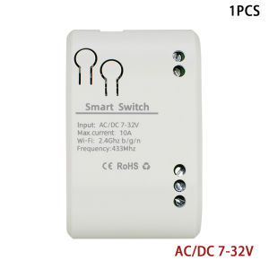 1/2/4CH WiFi RF Relay Module 433MHz Wireless Remote Control Switch 7-32V 85-250V 10A Light Motor Smart Receiver Works with Tuya