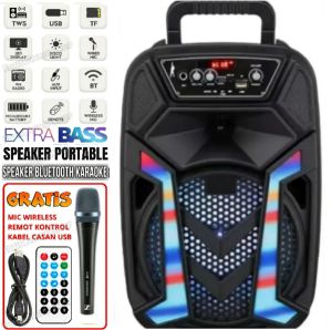 PALING BESARRRRRR!!!!!!!!!!!!!!!! Speaker Bluetooth Mkc-336 Speaker Subwoofer aktif Super Basss Km-3381BT Speaker karaoke Free Mic wireless Speaker bluetooth Kimiso 6.8inc Super Besar