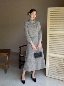 XXNING | Bộ Đồ Thời Trang Elegance Pháp Cổ V Notch