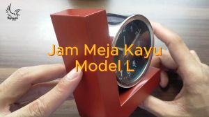 Jam Meja Kayu L Custom