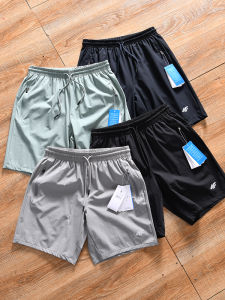 Mens Summer Sport Pants Thin Breathable Quick Dry Casual Five-Point Shorts Elastic Waist Polyester Fiber Sports Wear