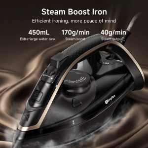 【New】Simplus Pink Steam Boost Iron 170g/min Explosion Steam 25s Fast Heat Up 450mL Large Water Tank 2200w Strong Power GTJH024