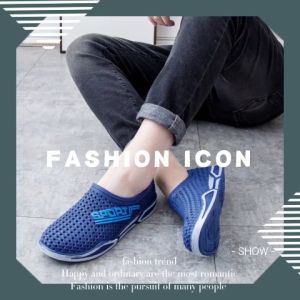 LKfashion ใหม่ พร้อมส่ง รองเท้าแบบสวม ระบายอากาศ วัสดุยาง PVC กันน้ำ 100% ใส่ลุยน้ำ ลุยฝนได้หมด จะใส่ทำงาน หรือใส่เที่ยว ไม่มีไม่ได้แล้วป่ะ