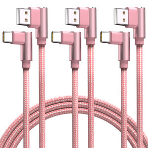 ANSEIP 2M USB Type C Charger Cable 90 Degree Fast Charging Cord for iPhone 16 15 Pro Max Samsung Galaxy Huawei Android Phone