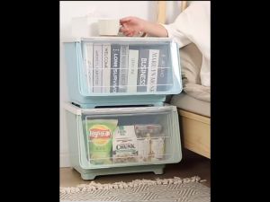 DuduMart Bathroom storage box organizer kitchen storage rack Home organizer megabox with wheels