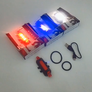 KOETSU ฟท้ายจักรยาน ไฟเตือนการชาร์จ USB ไฟท้าย LED สำหรับขับขี่ตอนกลางคืนมีไฟกระพริบไฟฉายจักรยานเสือภูเขาอุปกรณ์จักรยาน