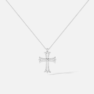 White Rock Cross Necklace For Men