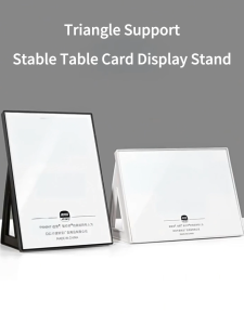 Table Top Price Display Frame A4 A3 Acrylic Menu Paper Picture Certificate Poster Stand T L Shape Coffee Shop Table Sign