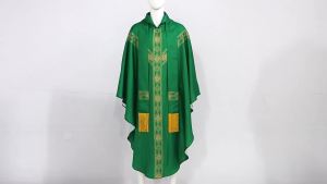 2024 New Priest Celebrant Chasuble Catholic Church Father Mass Vestments Robe with Tassel Clergy Robe