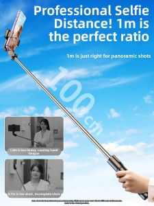 CRENOV | New 360-Degree Rotating Universal Portable Multi-Function Selfie Stick Tripod